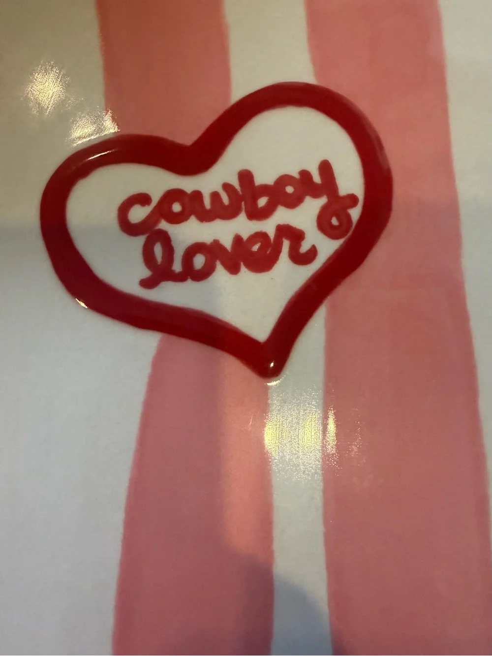 Cowboy Lover Platter with Heart Accent
